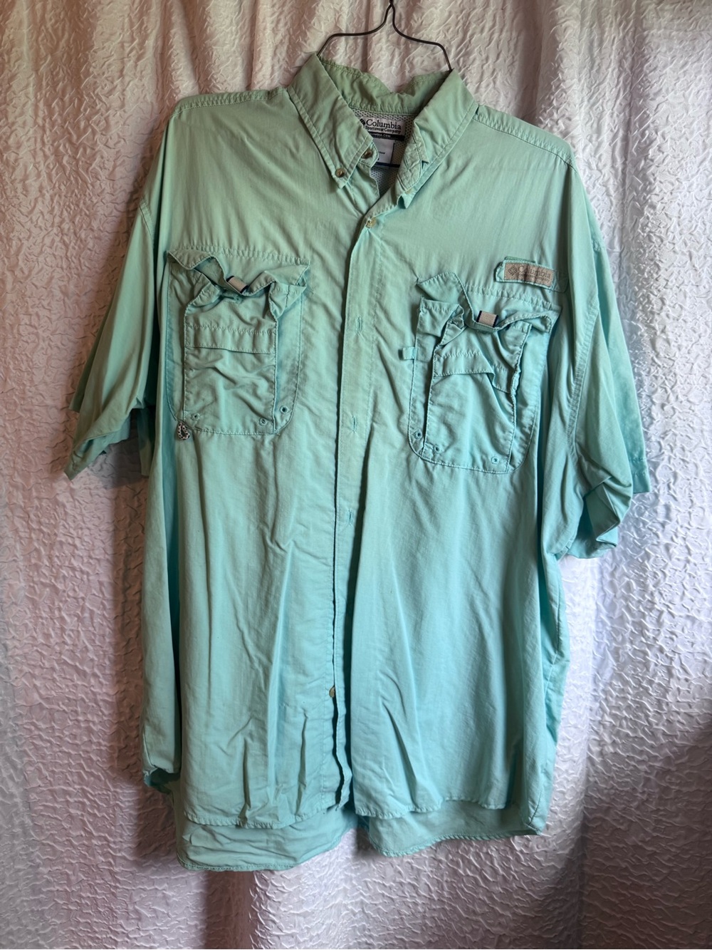 Columbia Men’s Short-Sleeve Button-Down Shirt - Mint